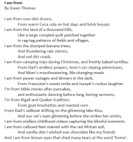 I Am From by Gwen Thomas